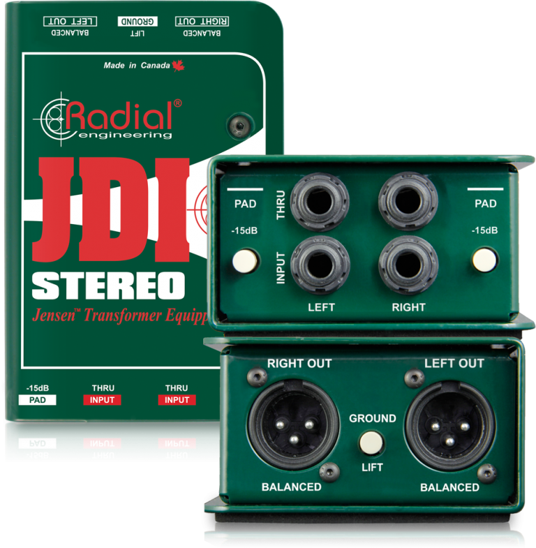 Radial JDI Stereo Passive Direct Box